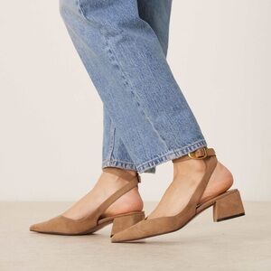 NEW Sienna mid block heel shoes in taupe